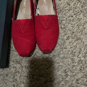 TOMS Women's Red Canvas Shoes